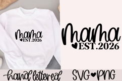 Mama Est. 2026 SVG | First time mom SVG Product Image 1