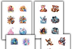 Disney Characters button maker collage 12 sizes Product Image 15