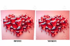 3D Valentine Hearts Tumbler 20 oz Sublimation Product Image 2