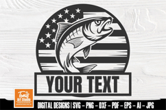Bass Fishing Svg American Flag Fish Cut File for Cricut Product Image 1