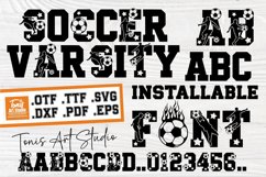 Soccer Varsity Font | Sports Alphabet | Soccer Letters Product Image 1