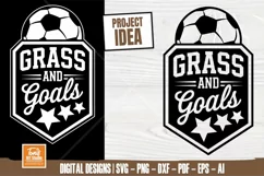 Grass and Goals Soccer SVG | Football Soccer Svg Cut Files Product Image 1
