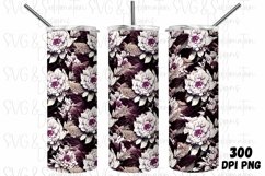 Floral 20oz Tumbler PNG Sublimation Bundle, Floral Bundle Product Image 7