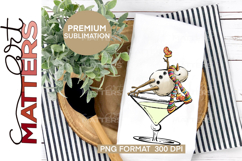Cheers Dirty Martini! Snowman illustration - Hand Painted Product Image 5