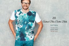 Watercolor Abstract Blue Electric Blots Seamless Pattern Product Image 5