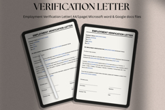 Employment Verification letter| salary and employment| HR Product Image 1