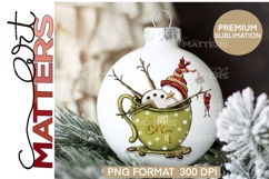 Just brew it! Snowman, coffee - Hand Painted Product Image 3