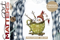 Just brew it! Snowman, coffee - Hand Painted Product Image 1