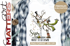 Sips about to go down! Snowman - Hand Painted Product Image 1