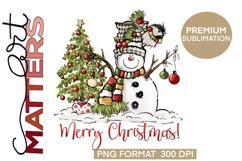 Snowman Chickadee Merry Christmas - Hand Painted Product Image 3
