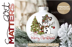 Snowman Chickadee Merry Christmas - Hand Painted Product Image 1