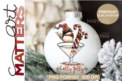 Martini Chickadee Christmas - Hand Painted Product Image 2