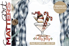 Martini Chickadee Christmas - Hand Painted Product Image 4