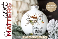A tini bit Merry! Tipsy Snowman illustration - Hand Painted Product Image 2