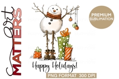 Snowman Happy Holidays - Hand Painted Product Image 4