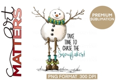 Snowman Chase the Snowflakes - Hand Painted Product Image 3