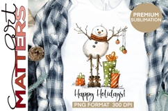 Snowman Happy Holidays - Hand Painted Product Image 1