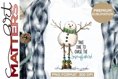 Snowman Chase the Snowflakes - Hand Painted Product Image 1
