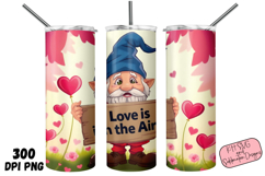 Love is in the Air, Gnome Valentines 20oz Tumbler Wrap Product Image 1