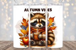 Autumn Vibes 20oz Tumbler PNG Wrap Sublimation Design Product Image 1