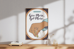 Green And Brown Giving Motivation Quote Poster Template Product Image 1