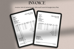 Invoice sample | payment receipt template | word and docs Product Image 1