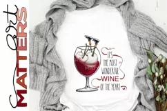 Tipsy Snowman Wonderful Wine of the Year - 300 DPI Product Image 1