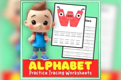 Alphabet Tracing Worksheets Kindergarten Pre-K Preschool ABC Product Image 1