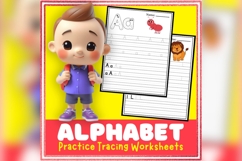 Alphabet Tracing Worksheets Kindergarten Pre-K Preschool ABC Product Image 1