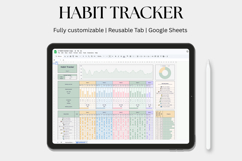 Habit Tracker, Daily Monthly Annual Planner in google sheets Product Image 1
