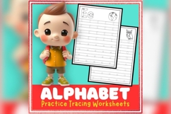 Alphabet Tracing Worksheets Kindergarten Pre-K Preschool ABC Product Image 1