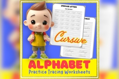 Cursive Alphabet Tracing Worksheets Kindergarten for Pre-K Product Image 1