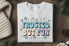 Frosted but Fun PNG, Winter Quote PNG Funny Snow Sublimation Product Image 1