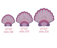 Seashell Embroidery Design Product Image 2