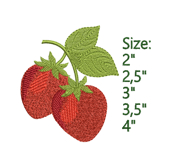 Strawberry Embroidery Design Product Image 2