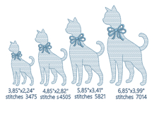 Cat Machine Embroidery Design Product Image 2