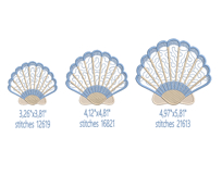 Seashell Embroidery Design Product Image 2