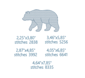Bear Embroidery Design, Woodland Animal Product Image 2