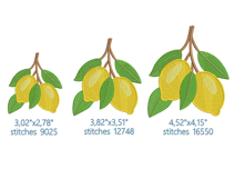 Lemon Branch Embroidery Design, Kitchen Decor Product Image 2