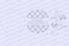 Merry Christmas Round Sign SVG | Christmas Door Hanger SVG Product Image 2