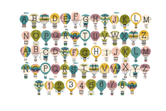 Up and Away Color Font Product Image 3