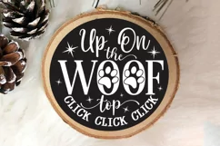 Up On The Woof Top Click SVG ,Christmas SVG Design Product Image 3