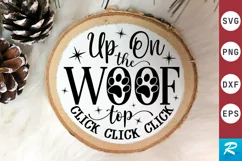 Up On The Woof Top Click SVG ,Christmas SVG Design Product Image 2