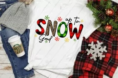 Christmas Buffalo Sublimation - Up to snow good PNG T shirt Product Image 2
