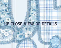Lace Floral Alphabet PNG, Preppy Blue Toile letters Product Image 2