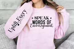 Speak Words of Encouragement Sleeve SVG, Christian SVG Product Image 3