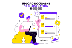 10 Upload Document Illustration Product Image 1