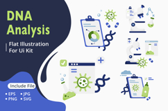 Flat illustration of DNA analysis Product Image 1