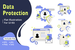 Cybersecurity flat illustration Product Image 1