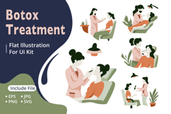 Botox treatment flat illustrations Product Image 1